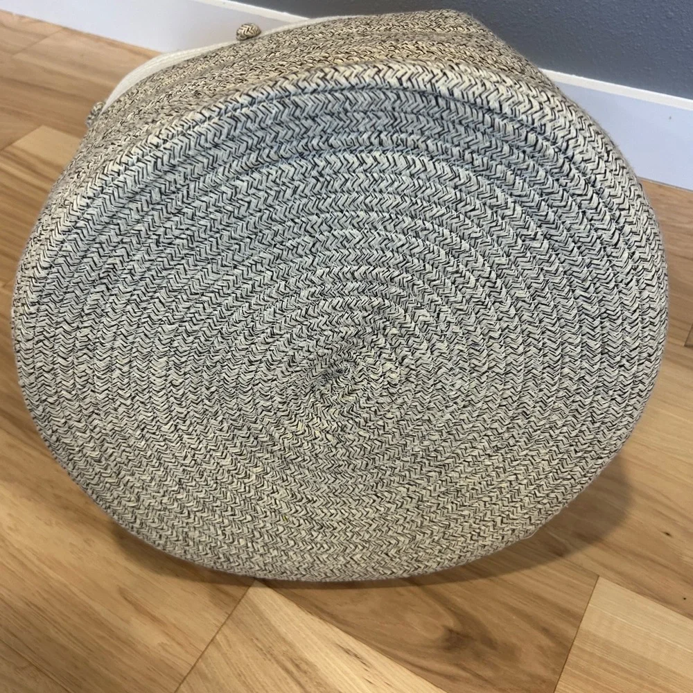 100% Cotton Rope Storage Basket with Handles - Picture 4 of 5